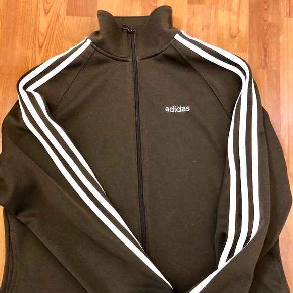 adidas jacket brown and black